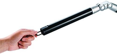 Black and Decker Office LED7BAR-BLK PureOptics™ Exalt™ Bar 5W Flicker-Free Natural Daylight LED Desk Lamp with USB Charging Port, 4 Dimming Levels (306 Lumens), 19" x 13.5" x 6", Black/Gray