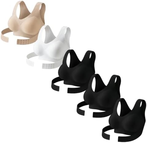 Posture Corrector Bras Women Front Closure Cross Back Wireless Posture Bra