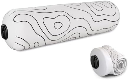 Inflatable Travel Foam Roller for Muscle Recovery and Back Support (Topo Gray, 15")