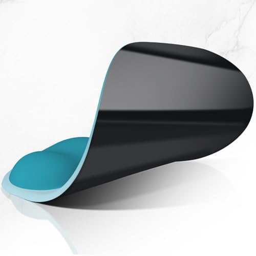 ITNRSIIET Ergonomic Mouse Pad, Cushioned Gel Wrist Rest, Non-Slip Base, Smooth Surface, Compatible with All Mice for Office & Gaming, Desk Accessory, 9.5 x 8.2 inch, Blue