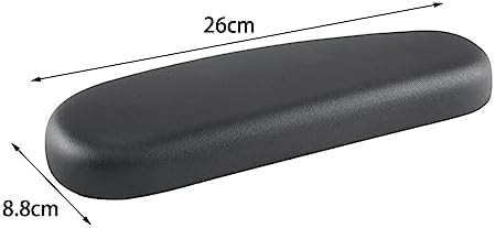 Office Chair Armrest Replacement Pads Caps Mesh Computer Chair Parts Accessory Mounting Holes 4inch Sturdy 1 Pair PU Leather (Style B)