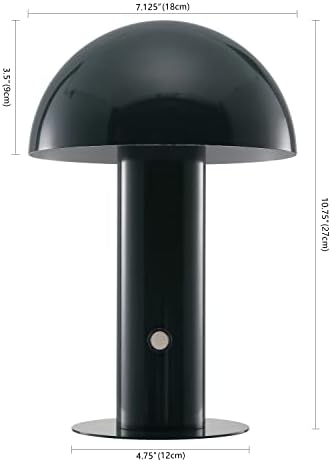 JONATHAN Y Boletus Mushroom Desk Lamp 10.75" Metal LED, Forest Green