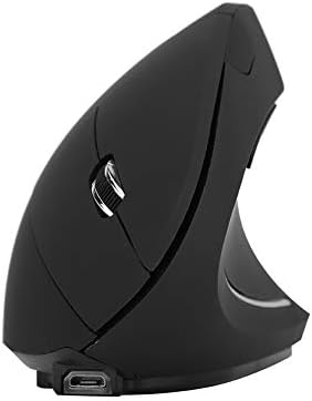 Weiyirot Black Ergonomic Design Vertical Mouse, High Precision Control 2.4GHz Wireless Mouse, Game for Home Office Computer