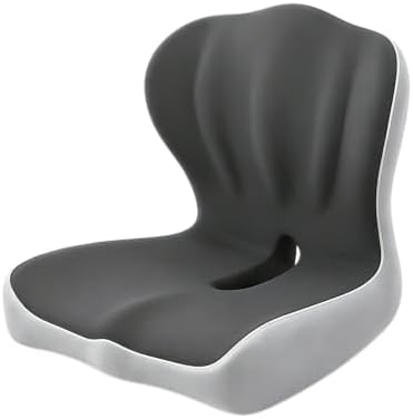 Celnva Orthopedic Seat Cushion – L-Shaped Lumbar Support Memory Foam Comfort for Long Sitting, Ergonomic Support for Office Chair, Wheelchair, Car & Travel (Upgraded Black-Gray)