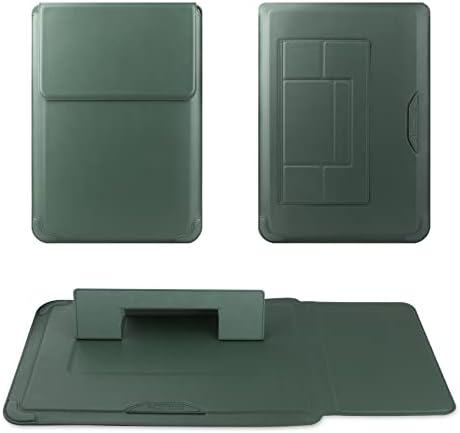 HoYiXi 15 16 Inch Laptop Sleeve Case Leather Bag for MacBook Pro 16 2021 & 2019/Huawei MateBook D15/HP 15.6" PC/MacBook Pro 15/XiaoXin Air 15.6'', Green