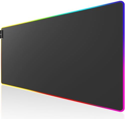 KTRIO RGB Large Gaming Mouse Pad, 31.5 x 15.7 in, RGB Black, XXL