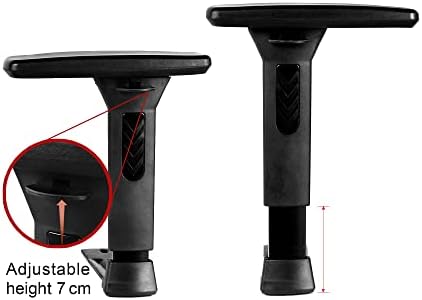3D Adjustable T-Arms Armrest Pair Upright Bracket Replacement Parts Fits Most Office Gaming Chairs