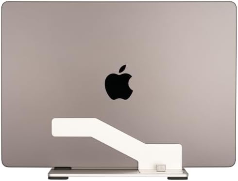 Adjustable Vertical Laptop Stand, Premium CNC Aluminum Laptop Holder with Tool-Free Dual Knobs, Universal Dock for MacBook, Surface, Dell, HP, Lenovo & All Laptops, Space Saving Desk Organizer