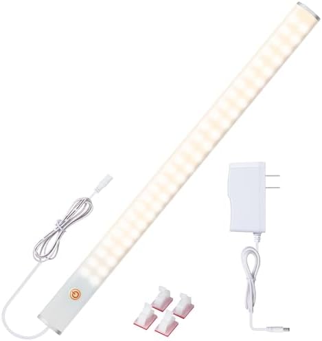 Under Cabinet Lighting Natural White 4000K, Dimmable Under Cabinet Lights with Touch Switch, LED Under Counter Lighting for Desk