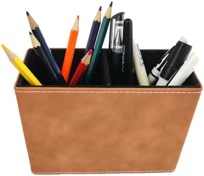 Pen Pencil Holder Cup Container Leather Desk Organizer Stand Decor Brush Scissor Holder Decoration Office Desk Home School