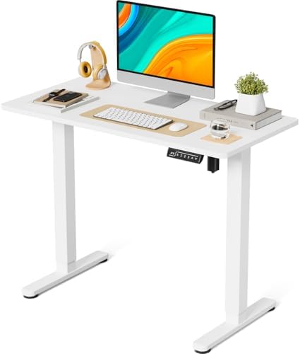 JOY worker Small Electric Standing Desk, 40" Whole Piece Height Adjustable