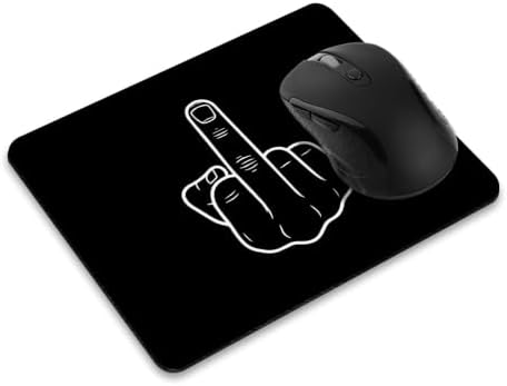 WIRESTER Non-Slip Rectangle Mousepad, Middle Finger Mouse Pad for Home, Office and Gaming Desk