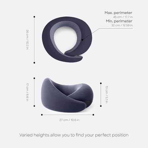Ostrichpillow GO Travel Pillow, 360° Memory Foam Support, Soft & Washable