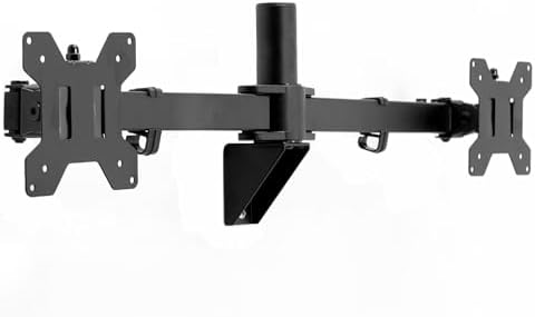 VIVO Premium Dual Ultra Wide LCD LED 27 to 38 inch Monitor Wall Mount, Heavy Duty, Telescoping Arms, Flush Wall Setup, Fits 2 Screens, Black, MOUNT-TS38B