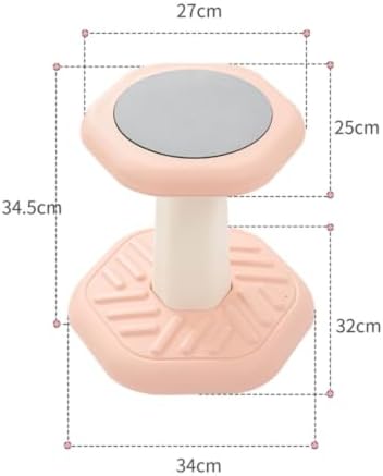 Active-Sitting Balance Stool Broad Textured Base, Balance Stool with Padded Cushion, for Classrooms, Blue