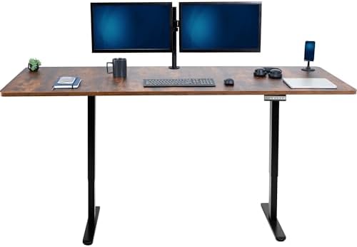 VIVO Rustic Vintage Brown 83 x 30 in Standing Desk, DESK-KIT-E2B84-30N
