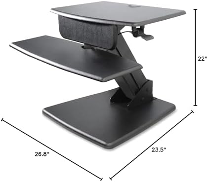 Kantek Desktop Sit to Stand Workstation, Black (STS810)