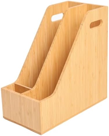 Bamboo File Folder Holder Book Holder Document Rack