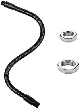 23.6" Gooseneck Tubing Flexible 25/64" Male thread Alloy Steel Metal Arm Universal Bendable Extension Hose for DIY Lamps Microphone Stands Inspection Cameras