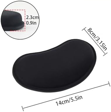 MXCOIRTP Wrist Rest for Mouse, Ergonomic Memory Foam Wrist Cushion Support Pad, Mouse Wrist Pad with Non-Slip Base for Typing Pain Relief, Office, Home, Gaming, Computer, Black