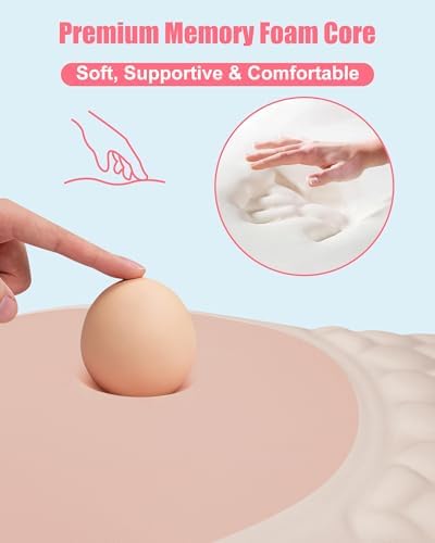 Ergonomic Mouse Pad with Sloped Memory Foam Wrist Rest, Almond Pink