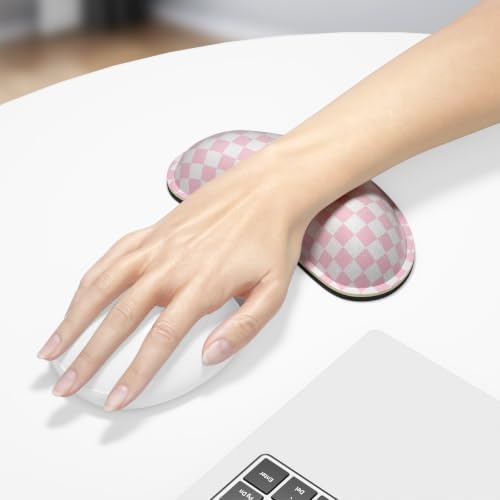 Dapesuom Mouse Wrist Rest, Cute Ergonomic Memory Foam Mouse Wrist for Computer Desk Mats Support, Hand Rest Pad Cushion for Gaming, Office, Laptop, Men, Women, Pain Relief & Easy Typing, Blush Pink
