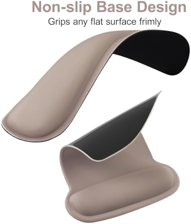 MOSISO Wrist Rest Support for Mouse Pad & Keyboard Set, Taupe Brown
