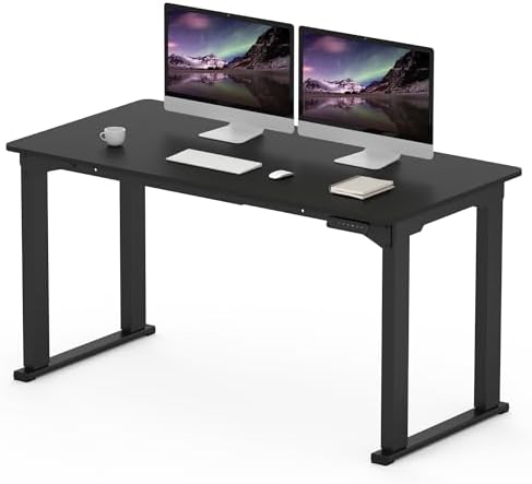 SANODESK 4-Leg 55''x28'' Large Electric Height Adjustable Standing Desk