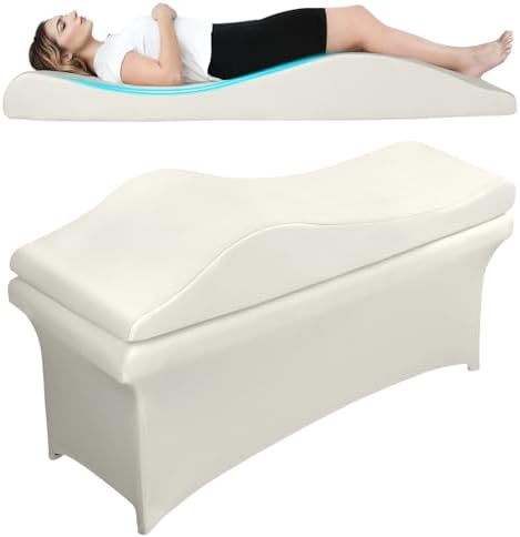 Ergonomic Lash Bed Topper,Esthetician Curvy Massage Table Pad,70.8"x23.6"