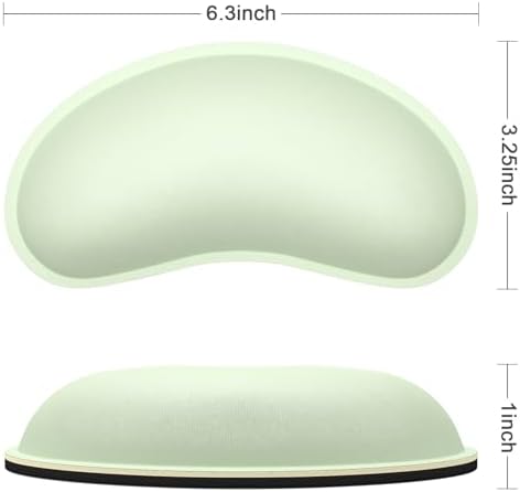 Dapesuom Mouse Wrist Rest, Ergonomic Memory Foam Mouse Wrist for Computer Desk Mats Support, Hand Rest Pad Cushion for Gaming, Office, Laptop, Men, Women, Pain Relief & Easy Typing, Lake Green