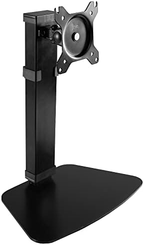 VIVO Mechanical Free Standing Single Monitor Mount Desk Stand, Tall Height Adjustable Arm for Screens up to 32 inches, Black, STAND-V001V