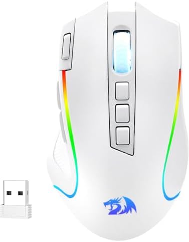 Redragon M612 Wireless RGB Optical Gaming Mouse 8000 DPI Remapping Keys