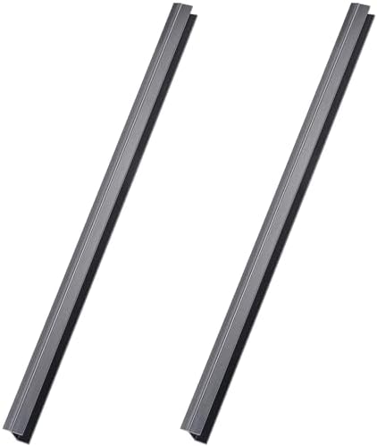 Chinco 2 Pcs PVC Drawer Hanging File Rail Black, for 3/4 Inch-wide, 16 Inch