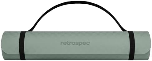 Retrospec Zuma Yoga Mat 6mm Thick Non-Slip TPE Exercise Mat | Cushioned Workout Mat for Yoga Pilates and Home Stretching | 72 x 24 with Carrying Strap