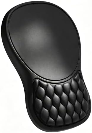 Ergonomic Mouse Pad with Wrist Support, Black Mousepads for Desk