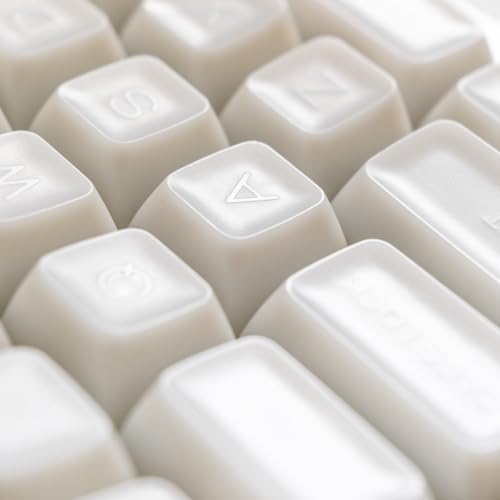 ULTRAEQUIP White Jade Keycaps, 160 Keys Double Shot PBT Keycaps RSA Profile, Translucent Shine Through, Custom Set with Split 7U Spacebar for Alice ISO ANSI 60, 75, 80, 95, 100% Mechanical Keyboard
