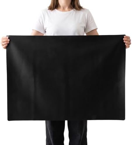 36x24 Inch Silicone Craft Mat, Extra Large Table Protector Heat Resistant Silicon Mat for Kitchen Placemat Baking Painting Clay Art (Black)