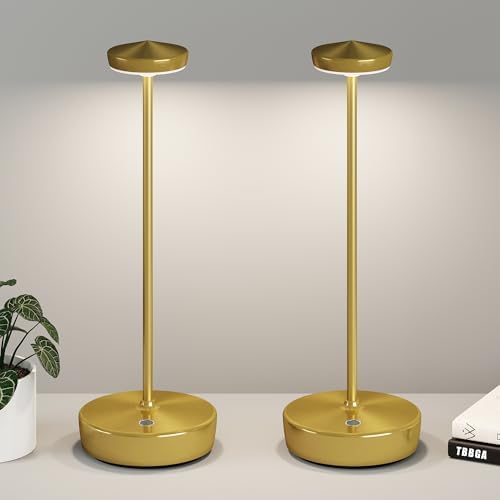 TBBGA Cordless Table Lamp Rechargeable 2 Pack, 5000mAh Battery Table Light
