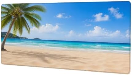 Beach Large Mouse Pad Non-Slip Rubber Long Gaming Desk Mat