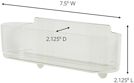 Command Clear Medium Caddy with Clear Strips, 1 Caddy, 4 Strips