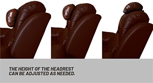 BOWERBIRD Genuine Leather Recliner Head Pillow-Head and Neck Pillow-Headrest Cushion for Neck Pain Relief and Cervical Support