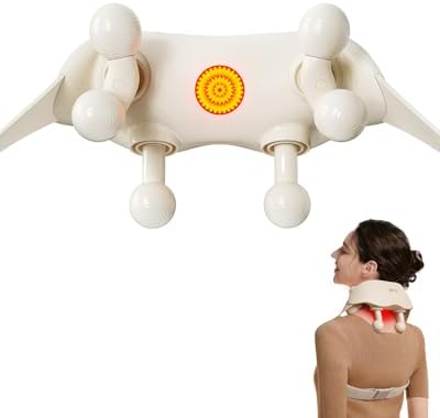 SKG HS500 FSA Eligible Cordless Neck Massager with Heat for Relief Deep Tissue, Shiatsu Shoulder Massager for Neck and Shoulder Relaxation, Father’s Day Dad Gifts, Gifts for Men Grandpa, HSA Eligible