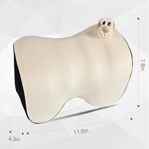 Memory Foam Headrest Car Neck Pillow for Car Seat,White 1pcs