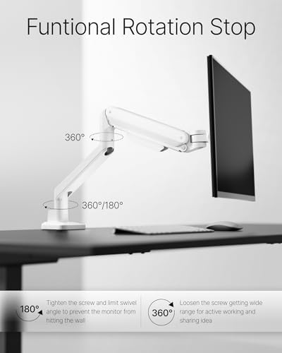 monTEK Deluxe Aluminum Monitor Arm for 17 to 40 Inch Curved Screens