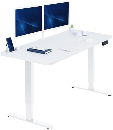 VIVO White 60 x 24 in Standing Desk, DESK-KIT-2W6W