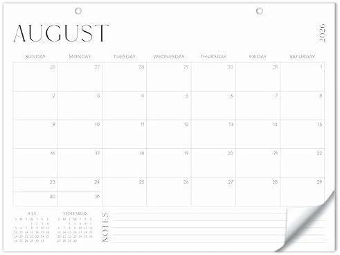 Aesthetic 2026-2027 Desk Calendar - Runs From June 2026 Until December 2027