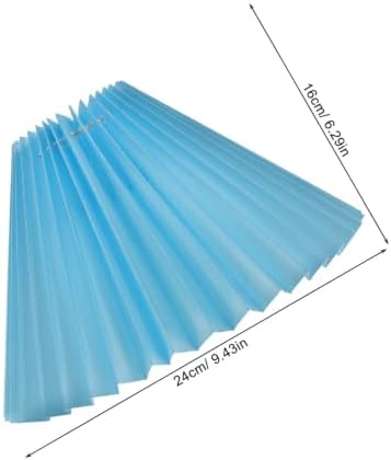Ipetboom Pleated Cloth Lampshade for Table Lamp Stylish Home Decor Accessory Soft Warm Light Filter Suitable for Bedside and Desk Blue Color