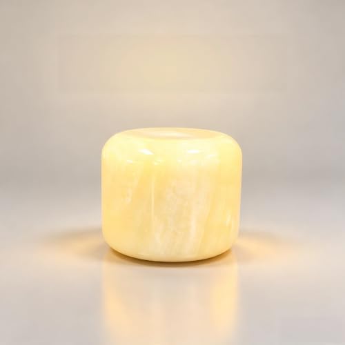 Natural Marble Lamp Cordless Touch Control Night Light Rechargeable Small Marble Table Lamp, Dimming Warm Glow Portable Marble Touch Lamp for Bedroom, Living Room, Decor Gift (Peach Jade)