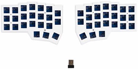 YMDK 2.4Ghz Wireless Split Keyboard Corne V4 46 Keys Ergonomic Hotswappable 40% Layout 3D PLA Vial All Key Programmable Mini Independent Gaming Keyboard Kit