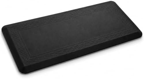 24 x 60 Inch Extra Support Anti Fatigue Comfort Kitchen Mat, Waterproof Long Kitchen Runner, Non-Slip Standing Desk Mat, Commercial Pads for Offices, Home, Garages (Bordeaux Black, 24'' x 60'')